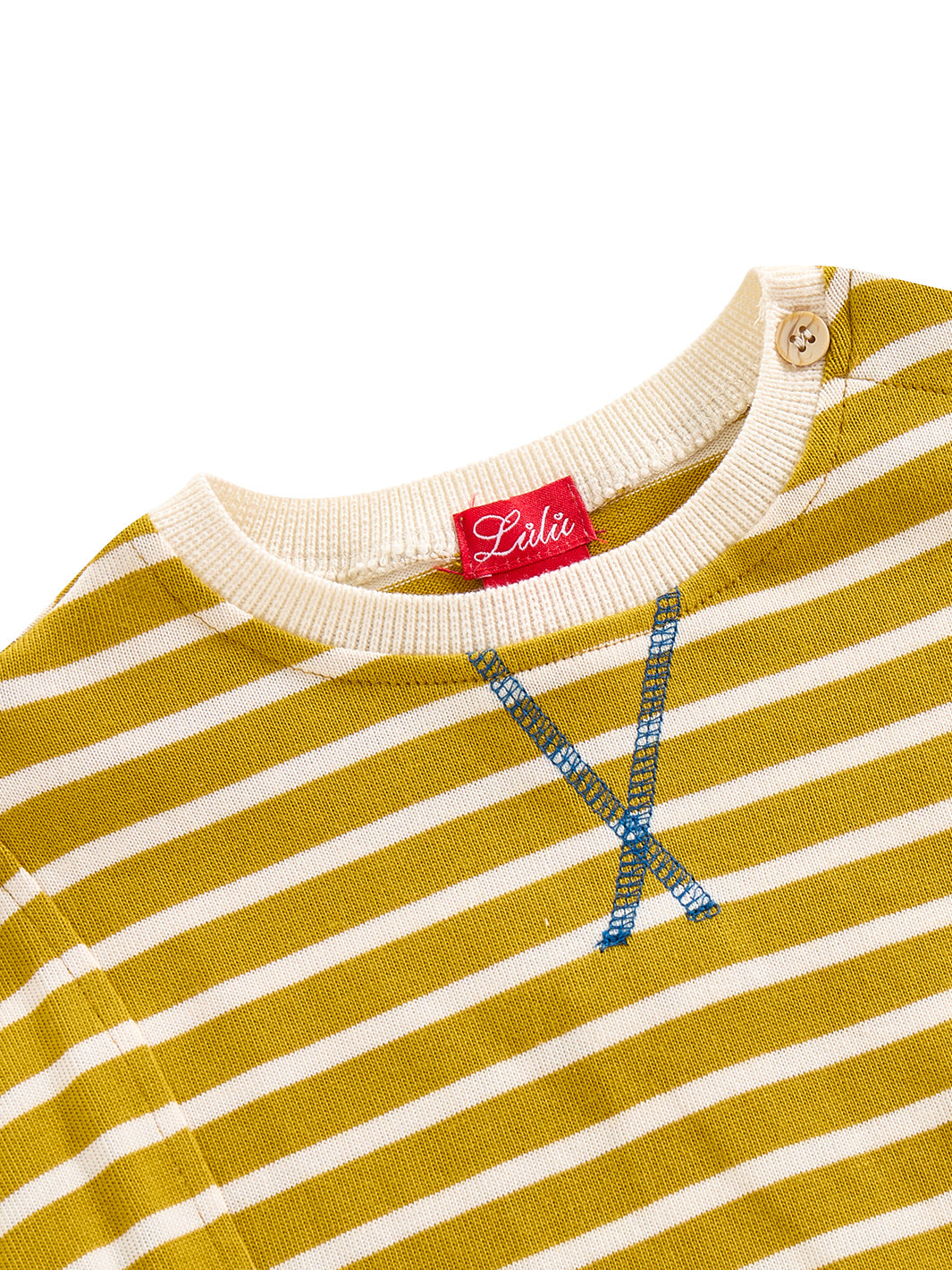 Striped Sweat Top - Mustard/White