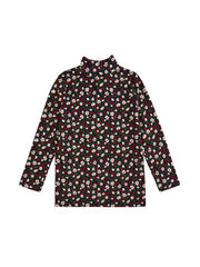 Floral Mock Neck T-shirt