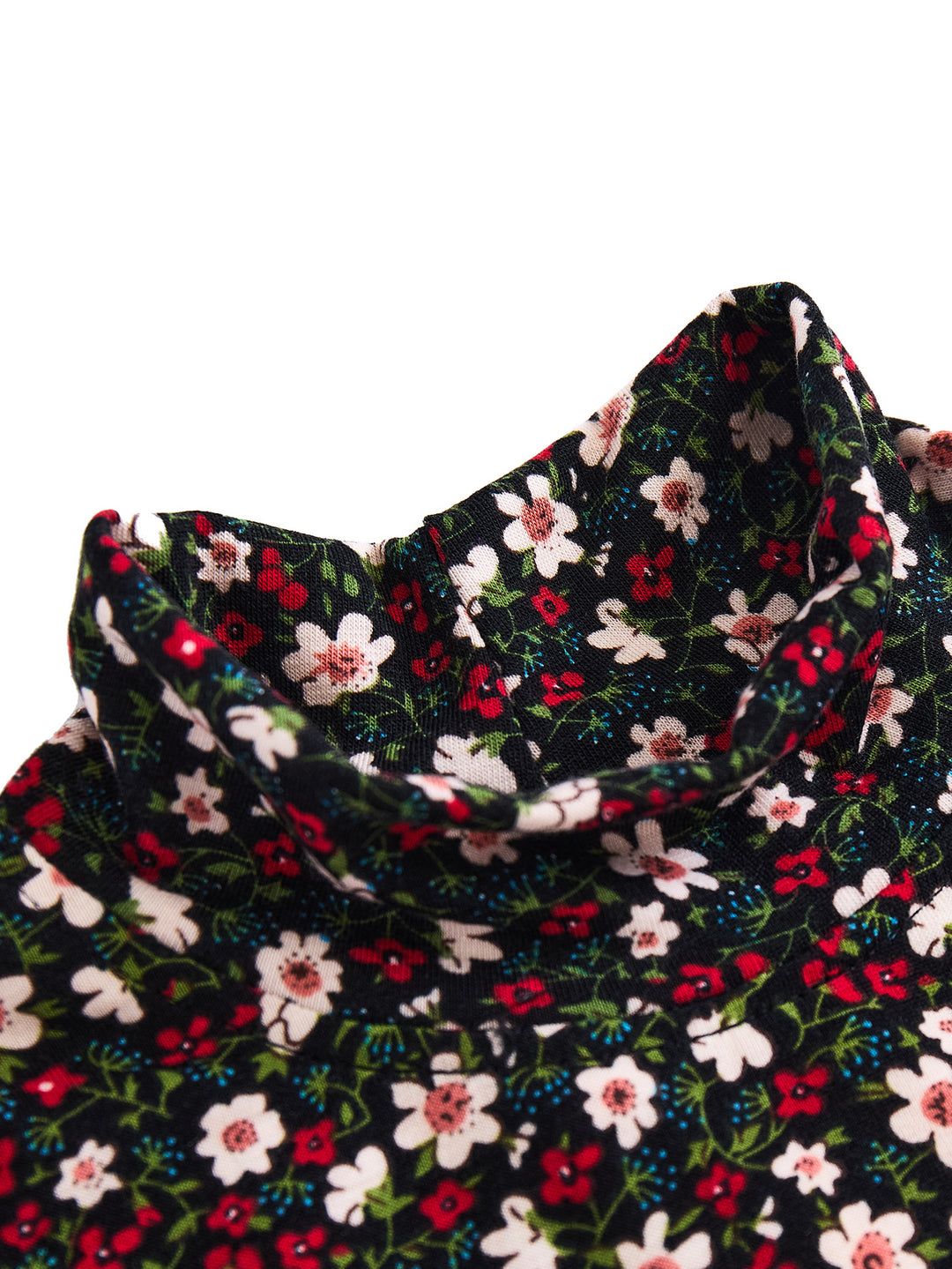 Floral Mock Neck T-shirt