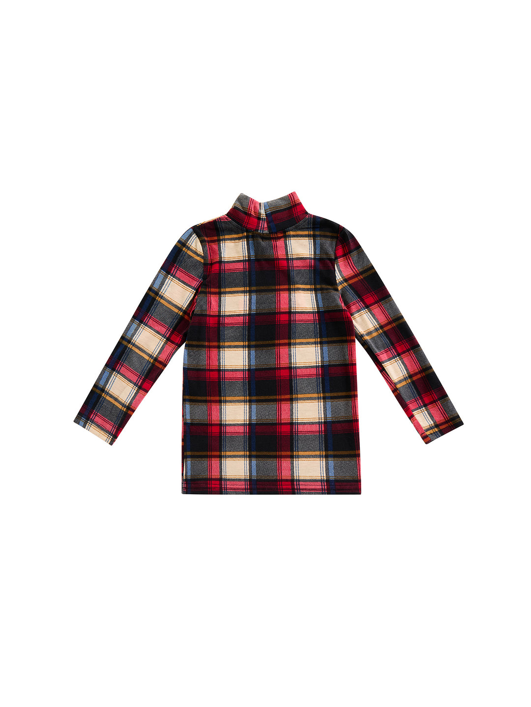 Plaid Mock Neck T-shirt