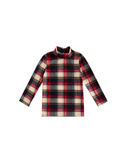 Plaid Mock Neck T-shirt