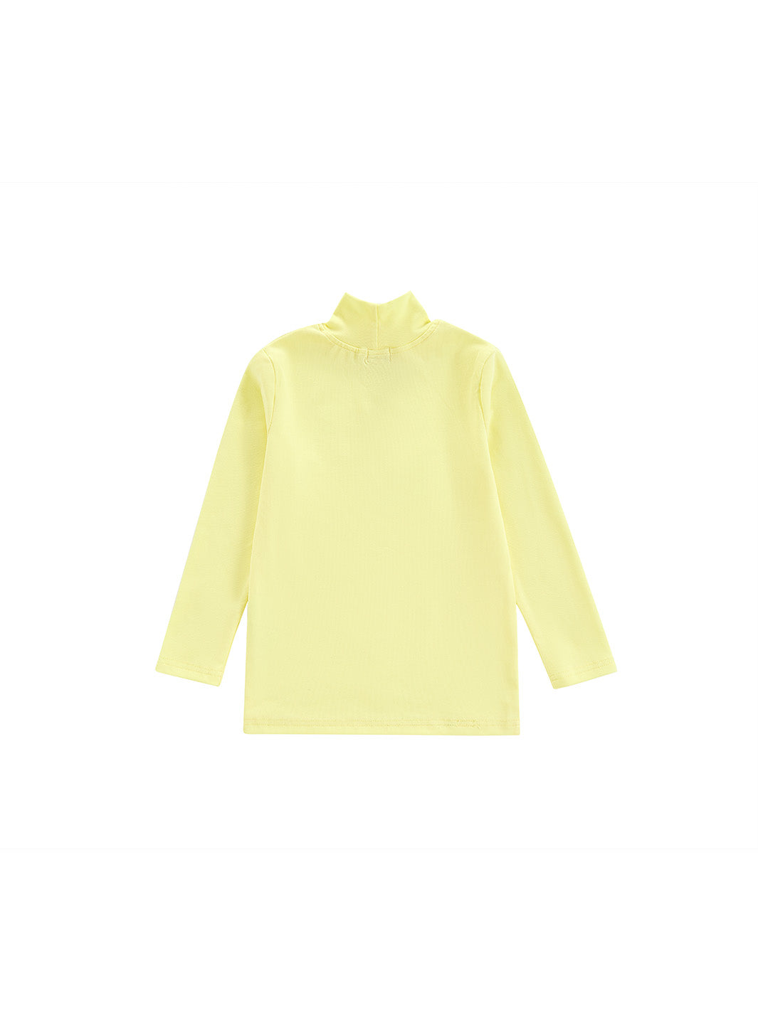 Solid Mock Neck T-shirt - Baby Yellow