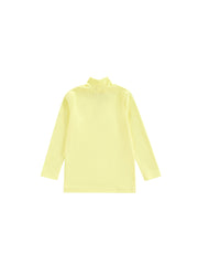 Solid Mock Neck T-shirt - Baby Yellow