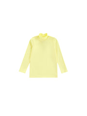 Solid Mock Neck T-shirt - Baby Yellow