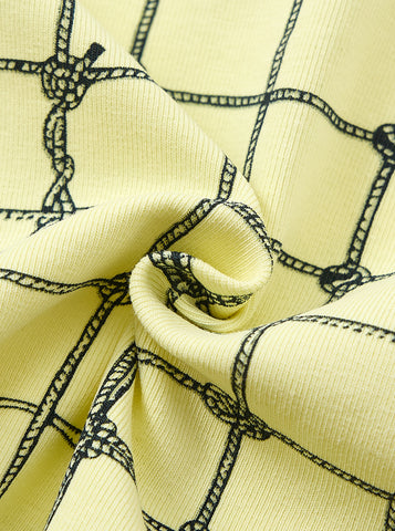 Nautical Print Polo - Baby Yellow