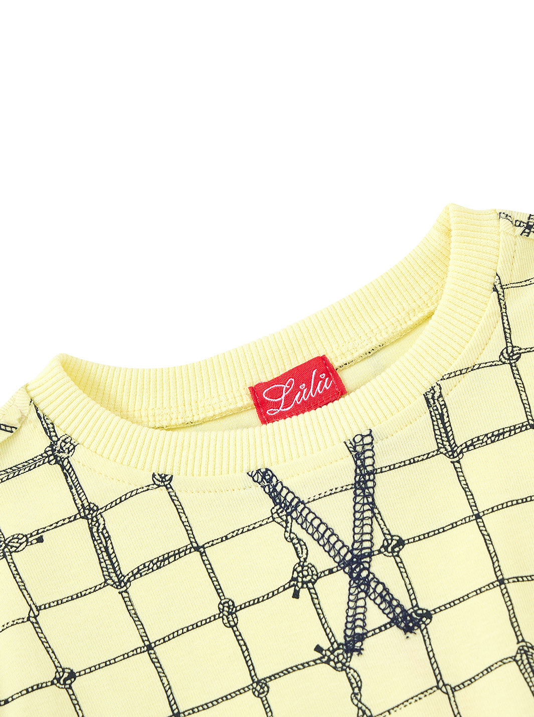 Nautical Print Top - Baby Yellow