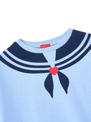 Sailor Print Top - Sky Blue