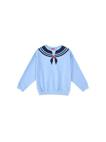 Sailor Print Top - Sky Blue