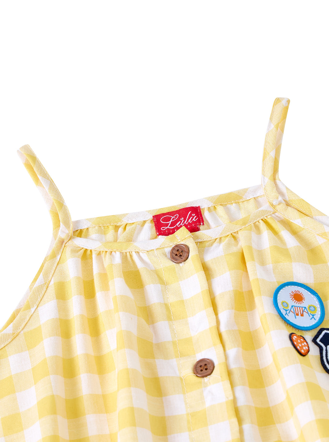 Gingham Patch Jumper - Yellow