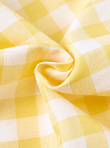 Gingham Patch Jumper - Yellow