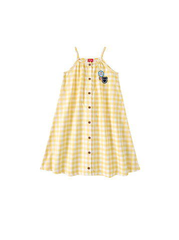 Gingham Patch Jumper - Yellow