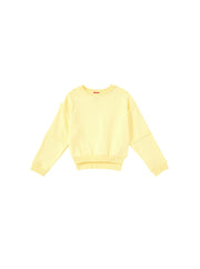 Raw Edge Crop Length Top -Yellow