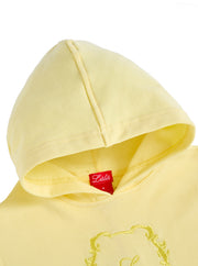 Hooded Emblem Jumper - Pale Yellow