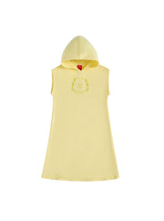 Hooded Emblem Jumper - Pale Yellow