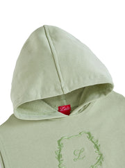 Hooded Emblem Jumper - Seafoam