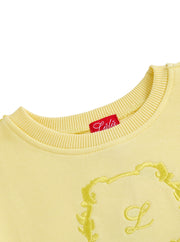 Big Emblem Top - Pale Yellow