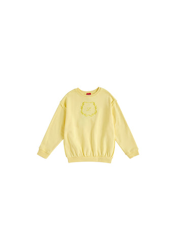 Big Emblem Top - Pale Yellow