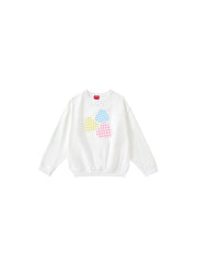 Checked Heart Print Top