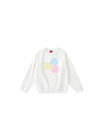 Checked Heart Print Top