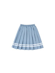 Pleated Double Stripe Skirt