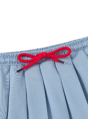 Pleated Double Stripe Skirt