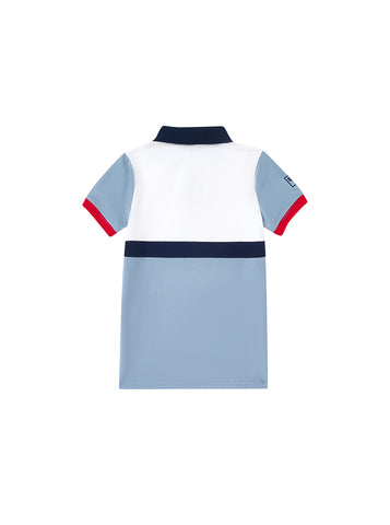 Color Block Short Sleeve Polo