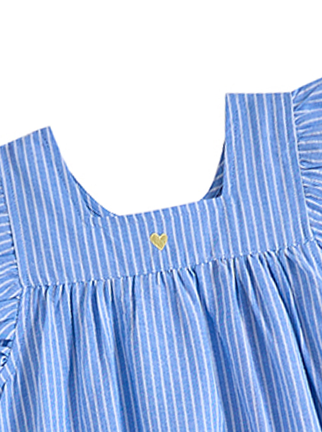 Striped Ruffle Jumper - Blue