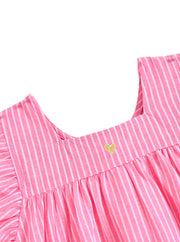 Striped Ruffle Jumper - Pink