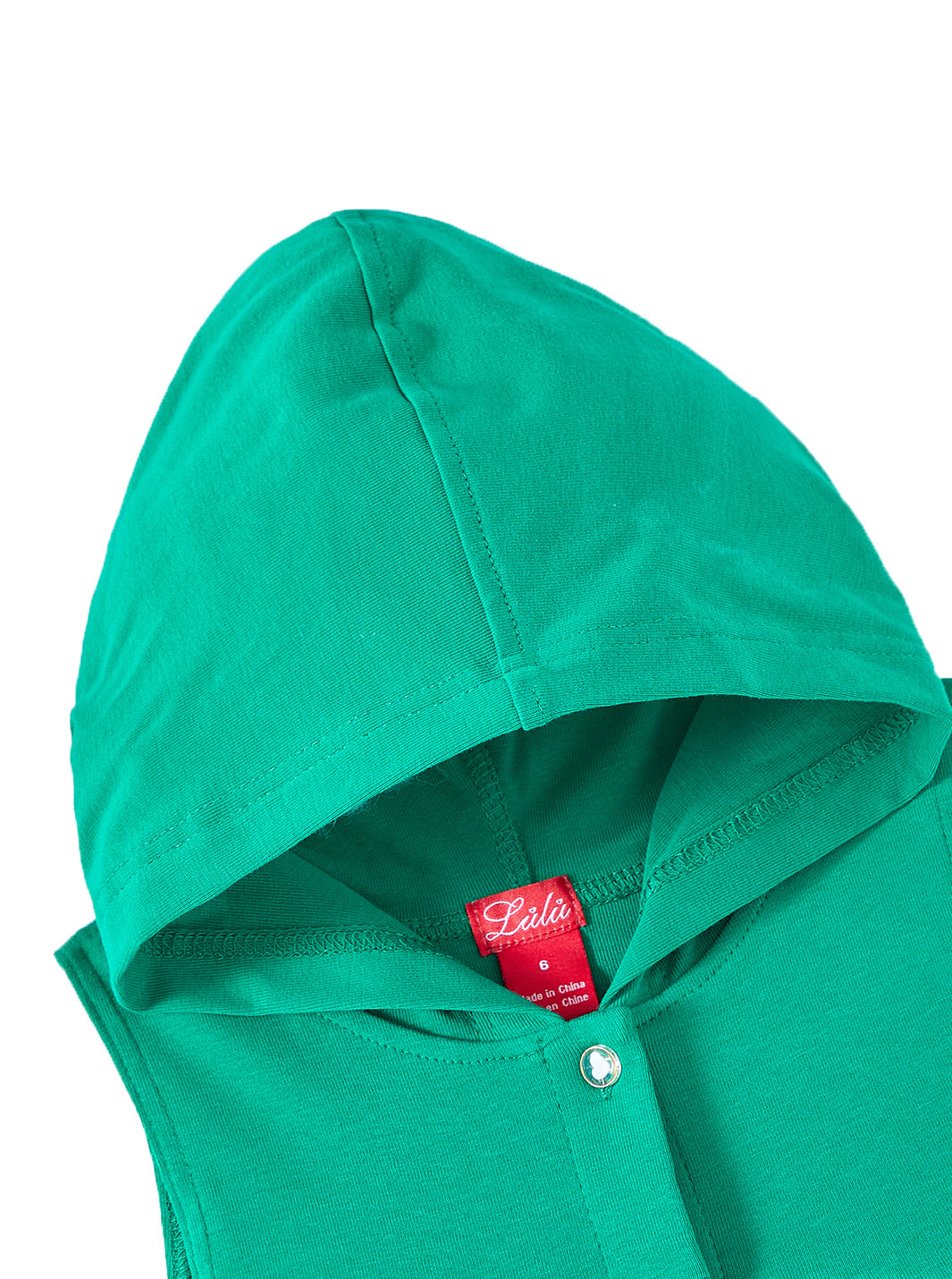 Hood Buttons Jumper - Green