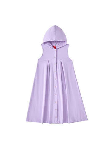 Hood Buttons Jumper - Lilac