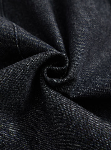 Denim Trim Jumper - Black Denim