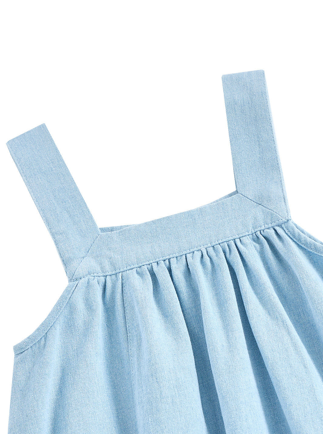Denim Trim Jumper - Pale Blue Denim