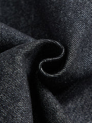 Baby Denim Trim Romper - Black Denim