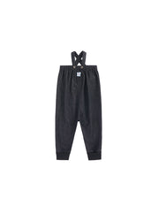 Denim Rib Cuff Trim Overall - Black Denim