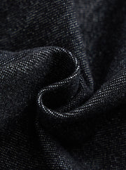 Denim Rib Cuff Trim Overall - Black Denim