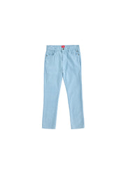 Denim Long Trim Pants - Pale Blue Denim