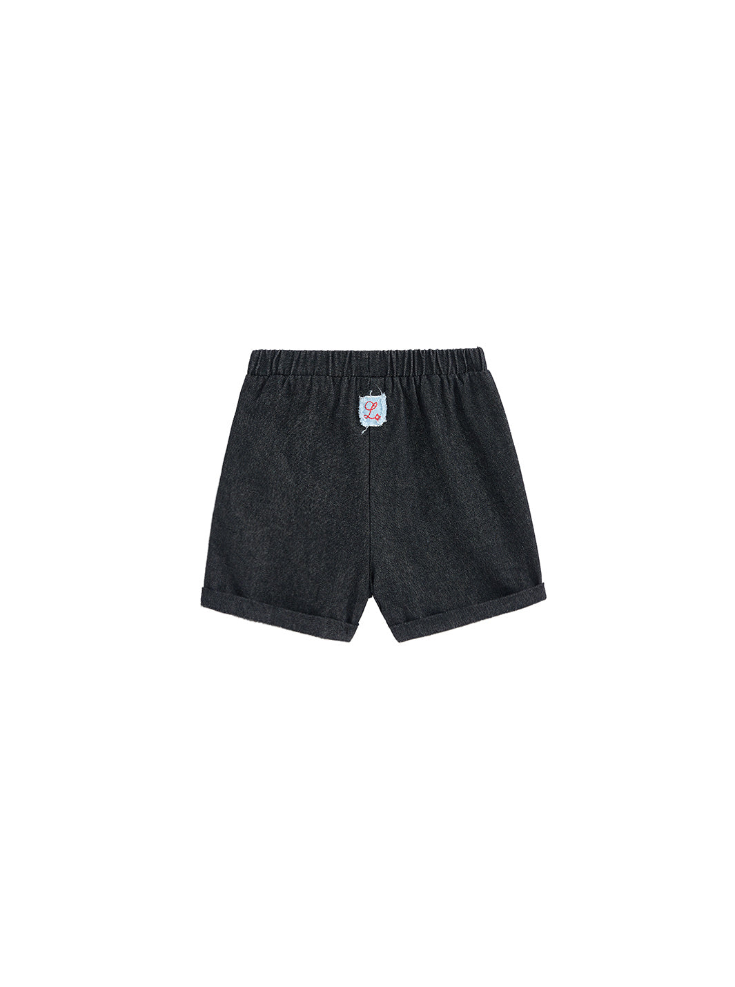 Denim Short Trim Pants - Black Denim