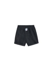 Denim Short Trim Pants - Black Denim