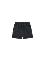 Denim Short Trim Pants - Black Denim