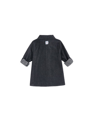 Denim Trim Shirt - Black Denim