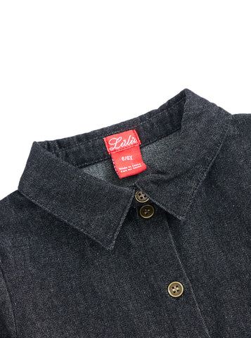 Denim Trim Shirt - Black Denim