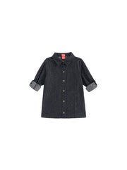 Denim Trim Shirt - Black Denim