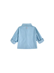 Denim Pocket Trim Shirt - Pale Blue Denim