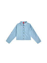Denim Pocket Trim Shirt - Pale Blue Denim