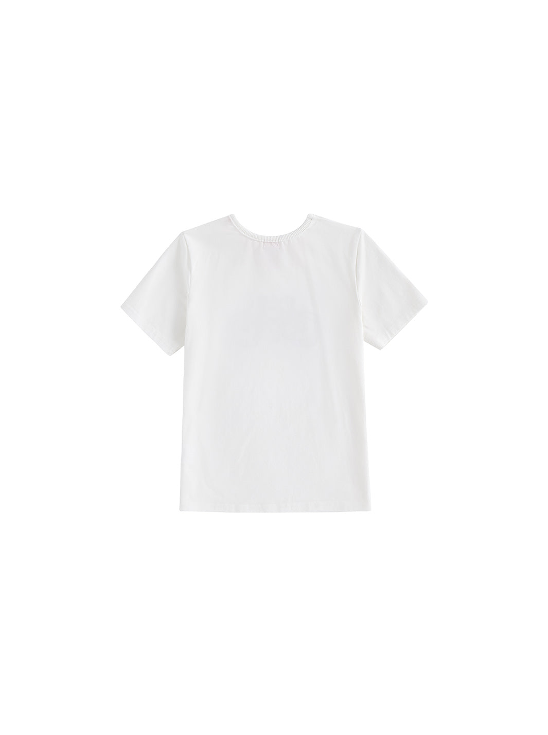 Denim Applique T-shirt - White
