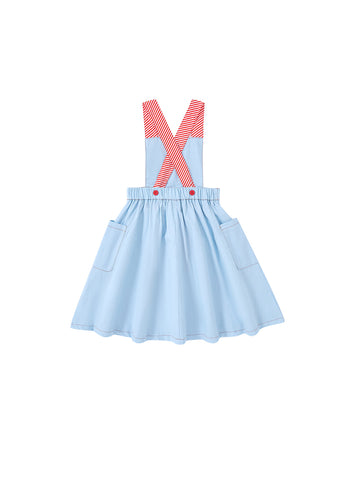 Striped Straps Pinafore Jumper