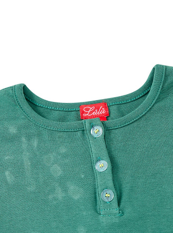 Button T-shirt - Deep Green