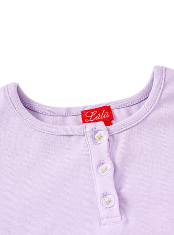 Button T-shirt - Lilac