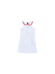 Classic Low Waisted Pleated Jumper - Pure White