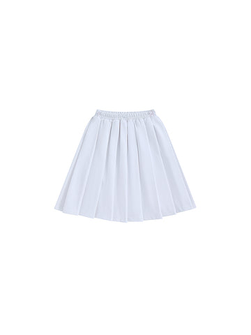 Classic Pleated Skirt - Pure White